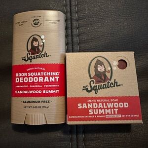Dr Squatch Sandalwood Summit deodorant & soap bundle. One of the newest releases